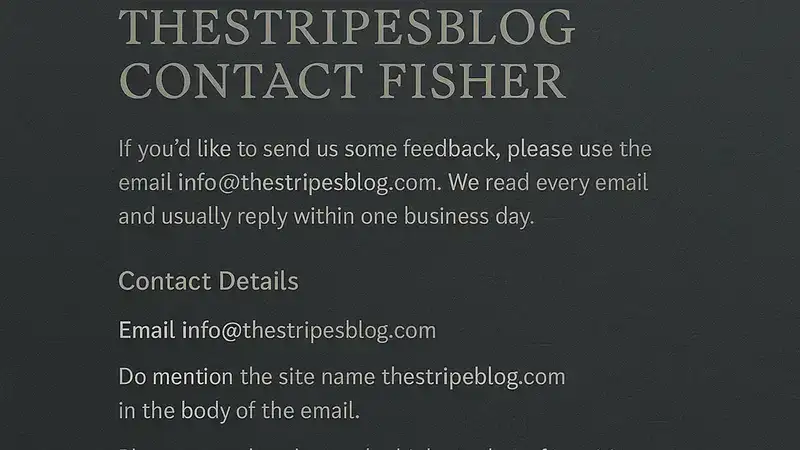 Thestripesblog Contact Fisher